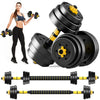 10/15/20/30KG Steel Dumbbells Barbell Set Adjustable Gym Weights